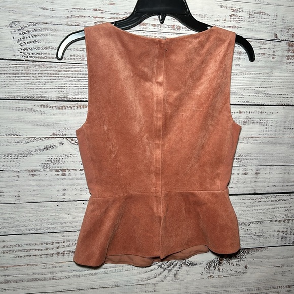 BCBG MaxAzria Cladiana Suede Peplum Top - Picture 13 of 16